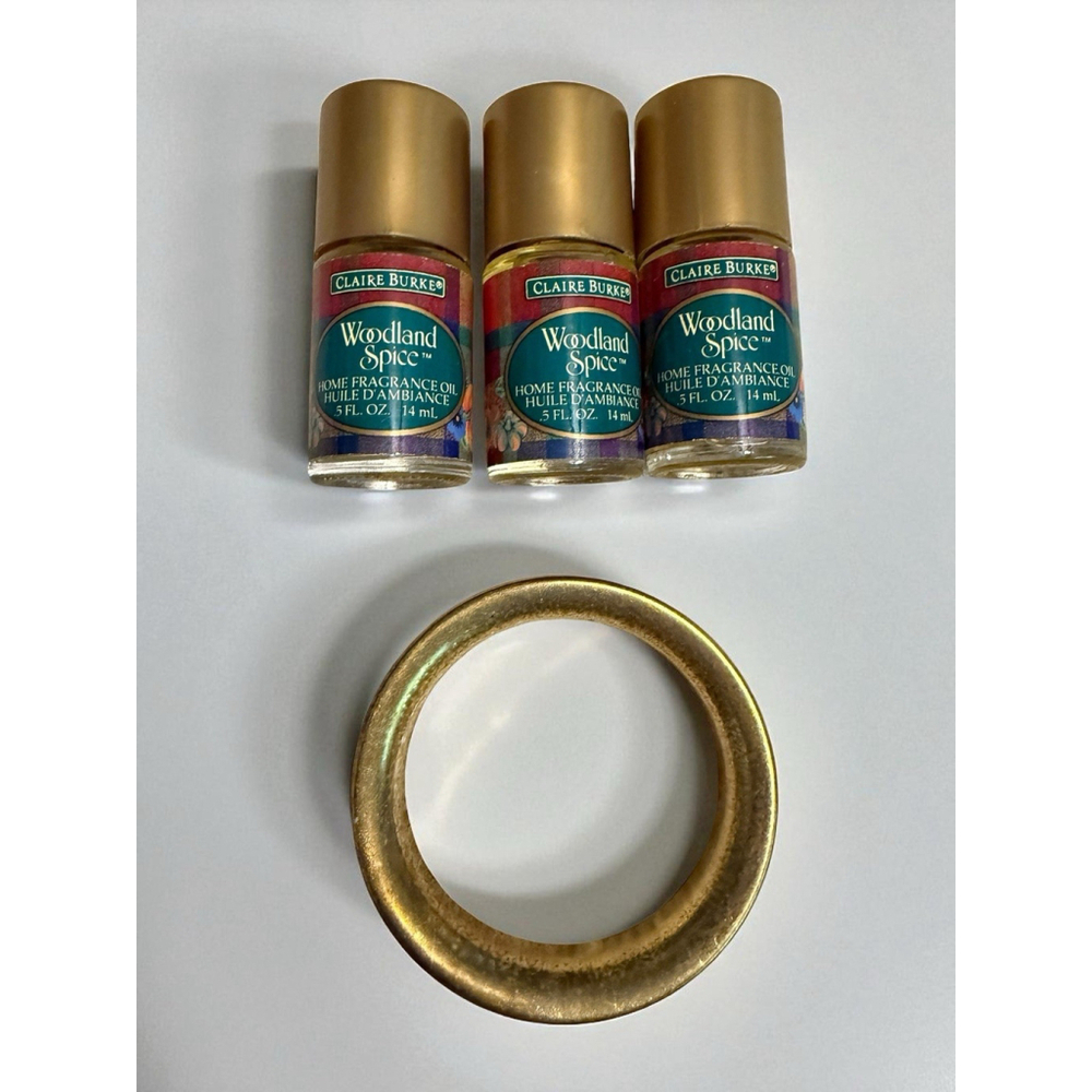 Claire Burke Woodland Spice Fragrance Oil Light‎ Ring Set
